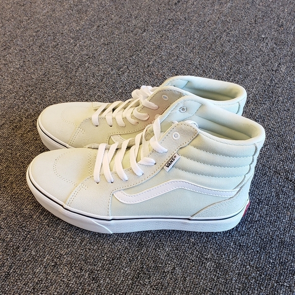 Vans Filmore Hi Top Platform Mint Green Sneakers NEW - Picture 3 of 6